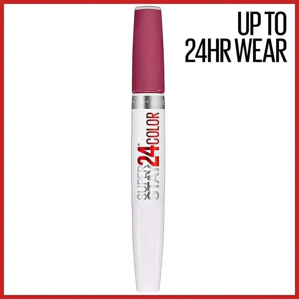 Maybelline Super Stay 24, 2-Step Liquid Lipstick Makeup Relentless Ruby 255